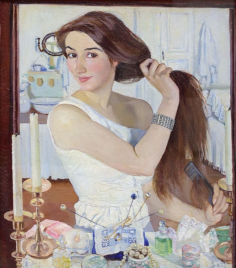 Autorretrato en el Tocador de Zenaida Serebryakova (Fuente: Wikimedia Commons)
