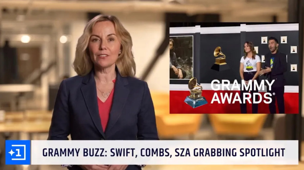 Presentadora de TV generada por IA de Channel 1