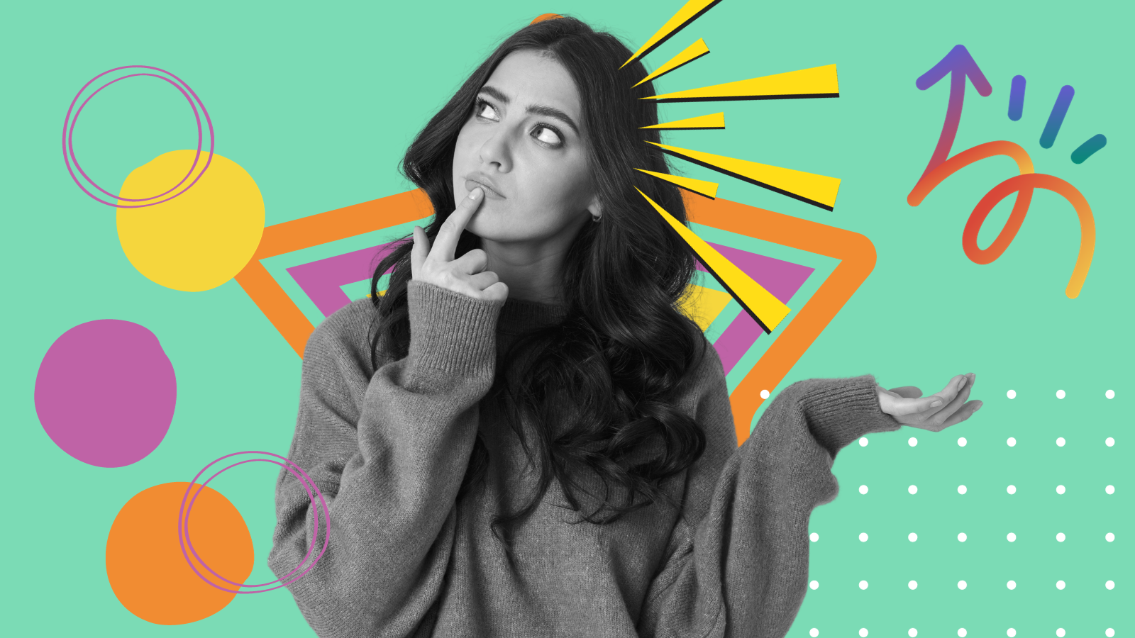 Una mujer confundida espera servicios de consultoria